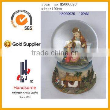 2.5 Inch Home Desk Decoration Religious Items Holy Family Water Ball photo-3
