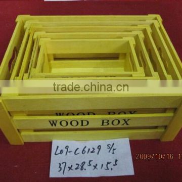 wholesale customized colorful antique wooden crate