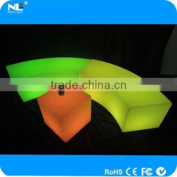 Multi-color Waterproof LED Glow Light Bench Stool / Modern LED Bent Bar Stools photo-6