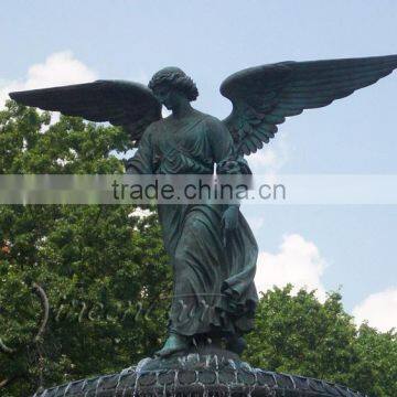 High Quality Park Decoration Bronze Angel Water Fountain photo-2