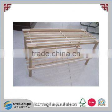 Wood Shoe Shelf Entryway Organizer Rack Shoes Storage Boots Shelves CN photo-2