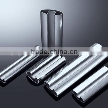 price of 304 316 oval handrail slot pipe high quality stainless steel