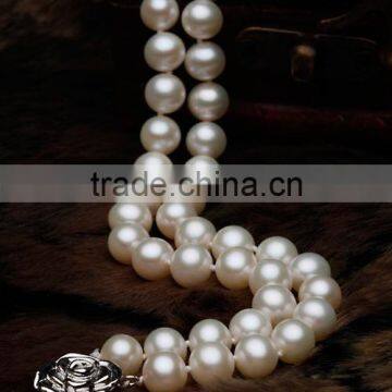 7-8mm double freshwater pearl bracelet jewelry