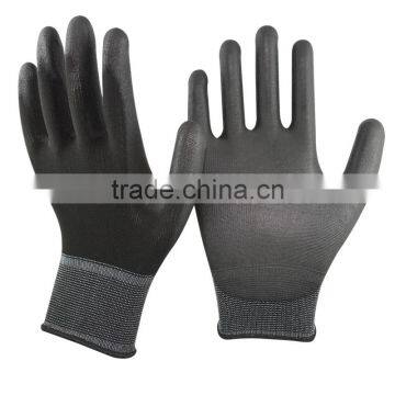 NMSAFETY 13 Gauge Knitted Nylon or Polyester Liner Coated PU on Palm Gloves photo-2