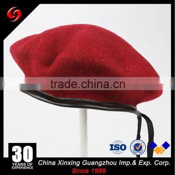 High quality wool beret custom color miitary beret cap hat sale for men