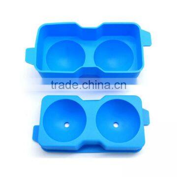 2 Cavities Silicone Ice Molds Ice Sphere Ball Tray Mold photo-6