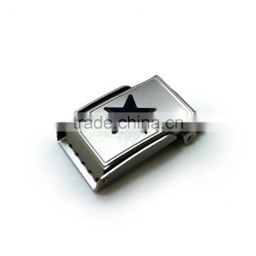With Star Logo 1 Inch Garment Cloth Metal Stamping Steel Military Buckle Nickel Plate With Tip photo-2