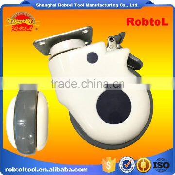Mute Universal Drive Medical Castor Bed Chair Wheelchair Caster Wheel Fixed Swivel Brake Rubber Nylon pu Tpr pp photo-3