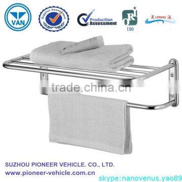 304 Wall mounted Stainless steel hotel towel holder(ISO Approved)