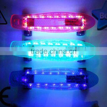 22 inch LED wheel skateboard with CE