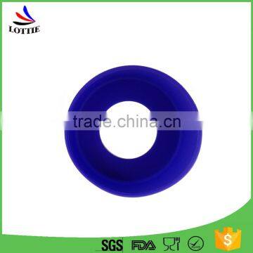 Food Grade Heat Resistant Anti-slip Blue Silicone Mug Cups Cover /Glass Bottle Cover. photo-2