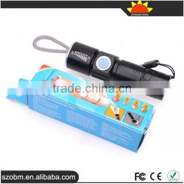 Mini Led Flashlight XPG-R5 Led 250 Lumen 3 Mode USB Rechargeable Led Flashlight photo-4