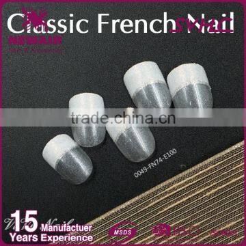 False Nail Art Tips Color Print Classical French Artificial Tips photo-6