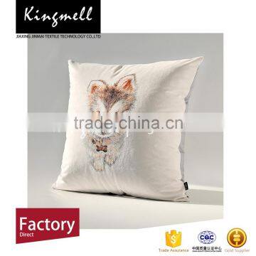 Creative Dog Digital Printed Linen Throw Cover Sofa Pillow Case Cover photo-2