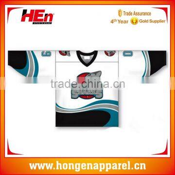 Hongen apparel Team practice shirts cheap custom ice hockey jerseys/hockey socks