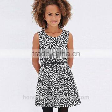 Girls Heart Print A-Line Dress Modren Children Wedding Dress Frocks Designs 2016 HSd7327 photo-2