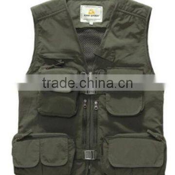 Worested Cotton and Polyester Hawking Fishing Hunting Vest With Multipockets photo-5