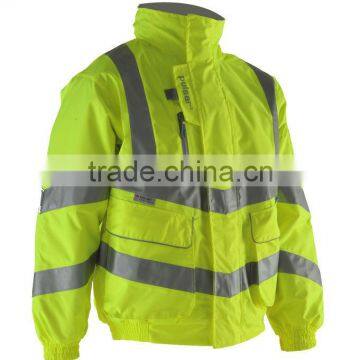 High Vis Lined Bomber Jacket with3M reflective tape