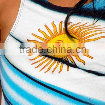 Summer Ladies Custom Flag Sun Graphic Sexy Crop Tank Tops photo-5