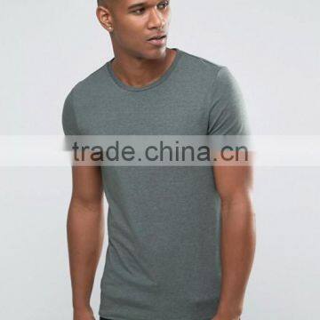 High Quality Custom Short Sleeve Crew Neck Grey Green Men's 100% Soft Cotton 180gsm Comfort Fit Casual Blank Design T-Shirt