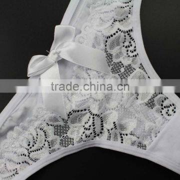 Stock Women Bowknot Sey G-String Thongs Fashion Intimates Briefs Women Lace Underwear Breathable Lingerie Summer Style Girls Pan photo-6