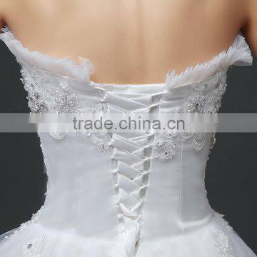 MGOO Customised Ball Gown Floor Length Wedding Dress For Women Christian Wedding Dress Lace Sleeveless Elegant photo-5
