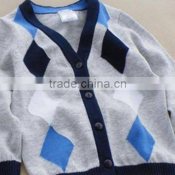 Juniors Cardigan Sweaters Children Boys Argyle Cardigan Sweater photo-2