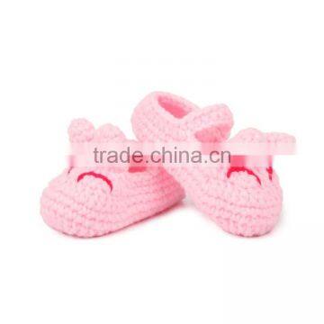 Sleepy Cat Type Hand Crochet Shoes for Baby