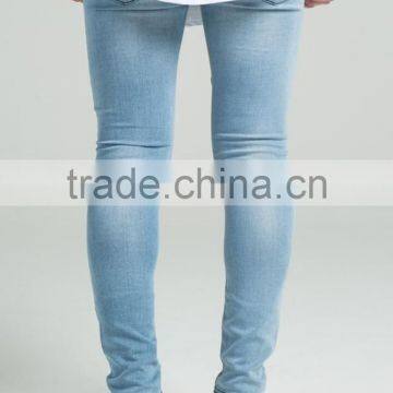 Hot Fashion High Quality Designer Heavy Scratch Raw Denim Mens Skinny Denim Biker Jeans photo-3