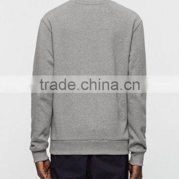 2017 Custom New Design Mens Plain Slim Fit Crewneck no Hood Sweatshirt photo-3
