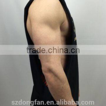 Men's 100% Natural Black Workout Vest Muscel Beast Gym Tee photo-3