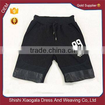 New Design 2015 Fleece Mix Leather Sport Short Pants