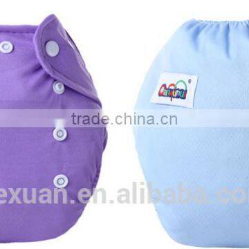 Plain Woven Color Snaps Bamboo Charcoal Inner Baby Cloth Nappy photo-2