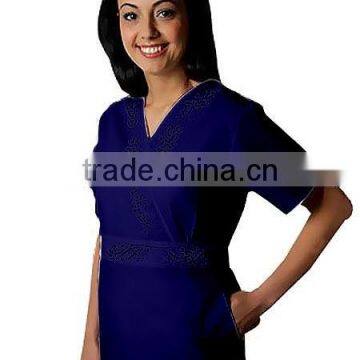 Ladies Mock Wrap Scrub Top photo-4