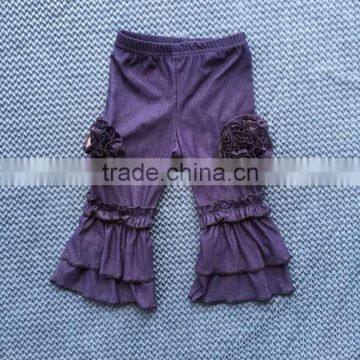 QL-255 persnickety super fashion trousers ruffled long demin trousers baby pants 2015