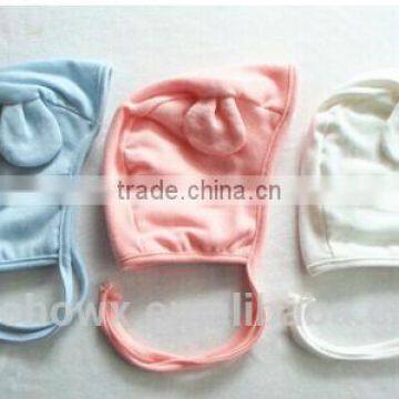 3 Colors In, Cute Rabbit Design, Baby Cotton Hat, Plain Cotton Baby Hats photo-6