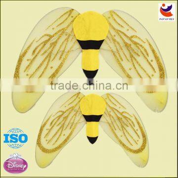 Factory outlet net yarn yellow bee pattern wholesale butterflt wings for sales