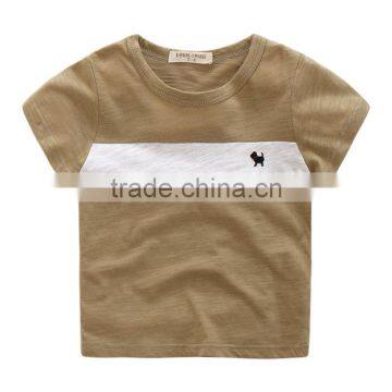 Wholesale Summer Cotton Short Sleeves Boys Kids Round Neck T-shirt photo-3