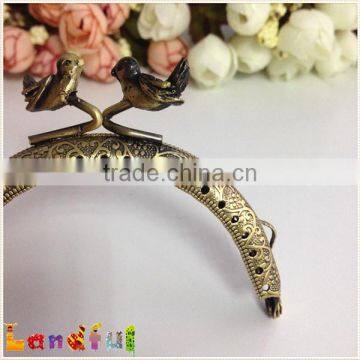 Vintage Bird Closure DIY Clutch With Sewing Holes Bag Frame Coin Purse Frame photo-2