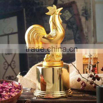 2017 New Design High Quanlity Gold Rooster Award Gold Chanticleer Trophy For Company Gift photo-3