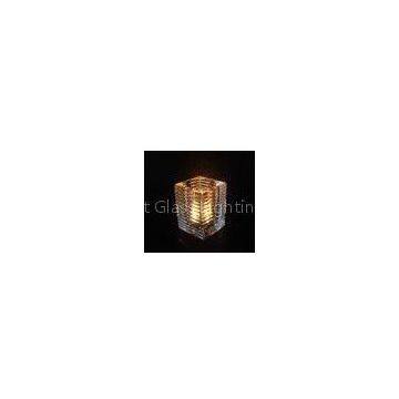 Ribbed Glass Candle Holder