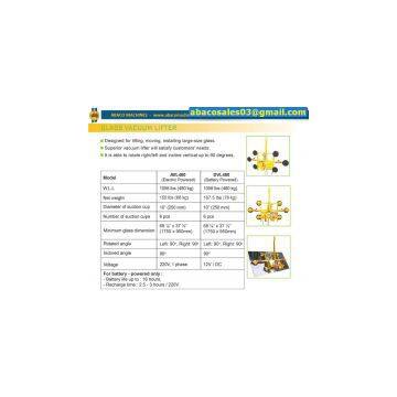 Abaco -Glass Vacuum Lifter AVL480 stone tool machine,granite, marble, material handling, Stone clamp, stone cutting machines