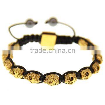 Fashion 9 skull head woven yoga DIY Bracelet