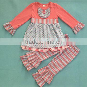 high quality stripe ruffle remake girls wholesale wear