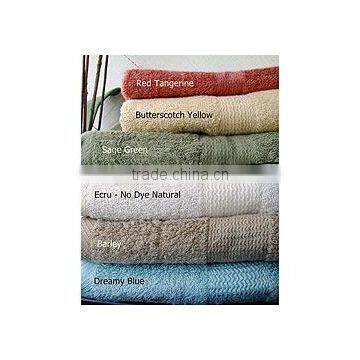 100% bamboo terry bath towel with dobby border