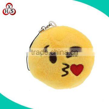 Bulk wholesale plush emoji key chain emoji plush keychain