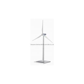Zinc Alloy and ABS Plastic Blades Solar Wind Turbine Model