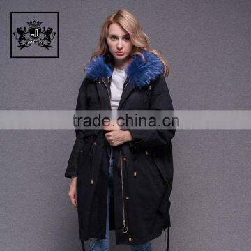 High Italy Style Rex Rabbit Fur Lining Coats Raccoon Fur Hooded Jacket Winter Women Goose Down Parka