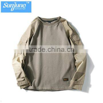 Wholesales Plain Pocket Long Sleeve Pullover photo-4