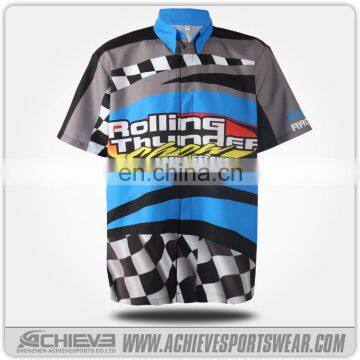 full button up racing shirts whlosale